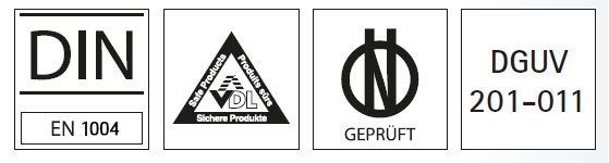 DIN EN 1004, VDL, DGUV 201-011